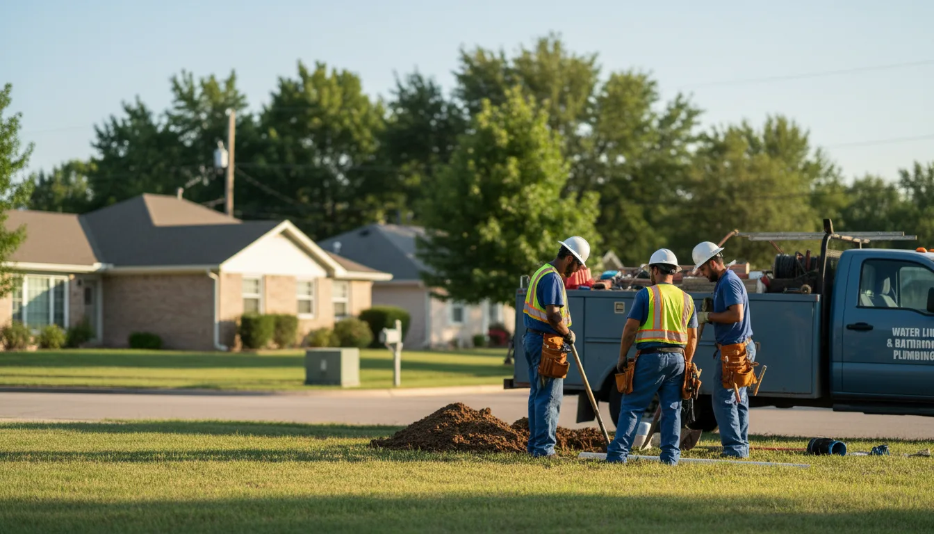 Residential water line and bathroom plumbing service in Tatum, TX